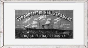 Vintage Philadelphia : Ledger Print, 188-(?) photograph: Cunard Line of mail ste