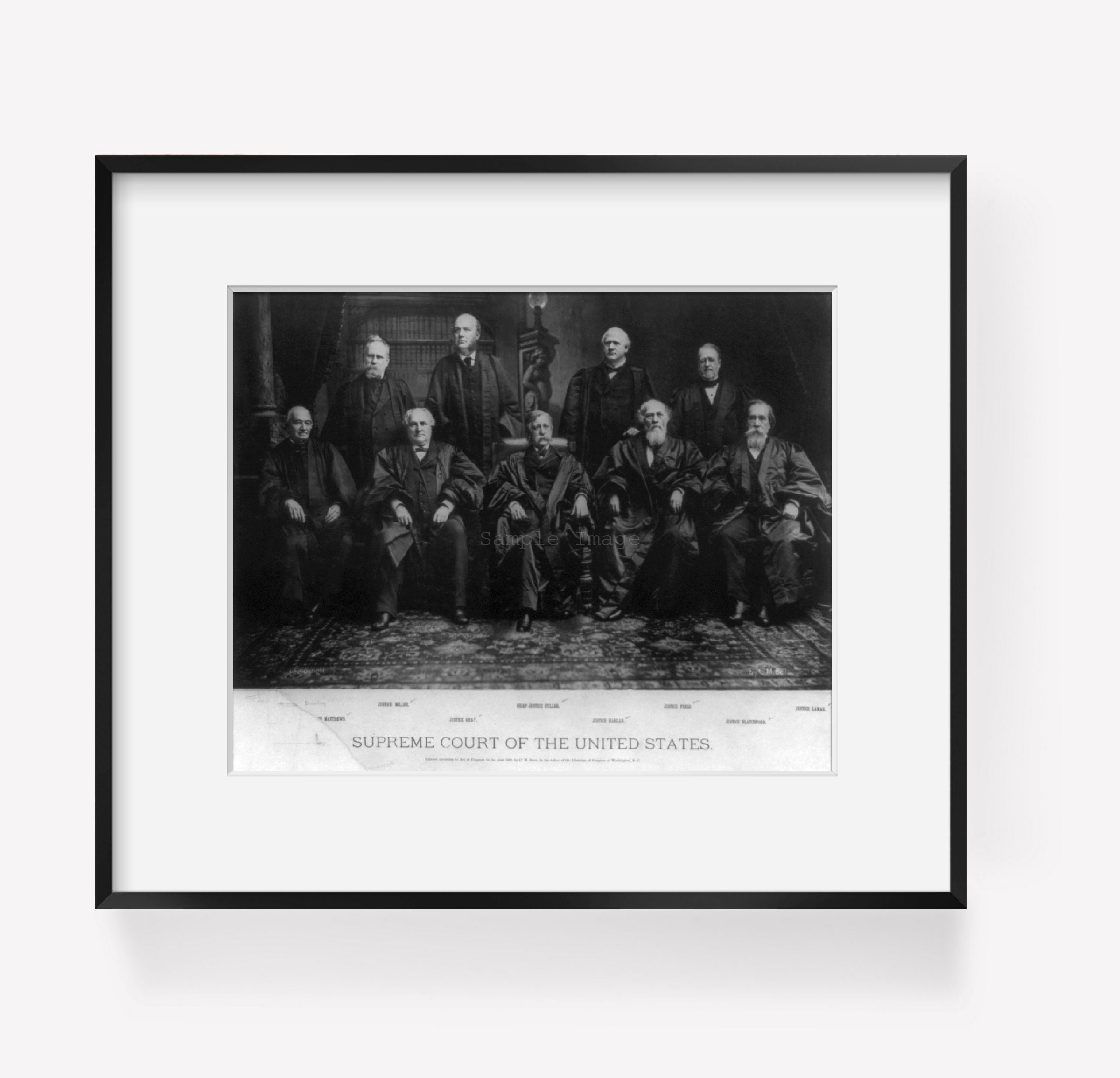 c1888 photograph of Supreme Court of the United States Summary: Chief Justice Fu