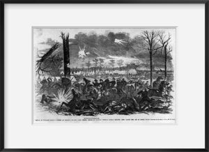 Vintage 1862 photograph: The battle of Pittsburg Landing - Retreat of Dressel's
