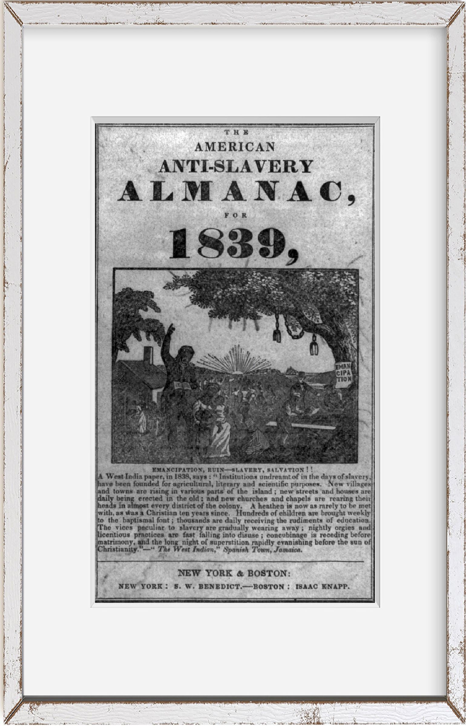 Vintage 1839? photograph: The American anti-slavery almanac, for 1839 Summary: