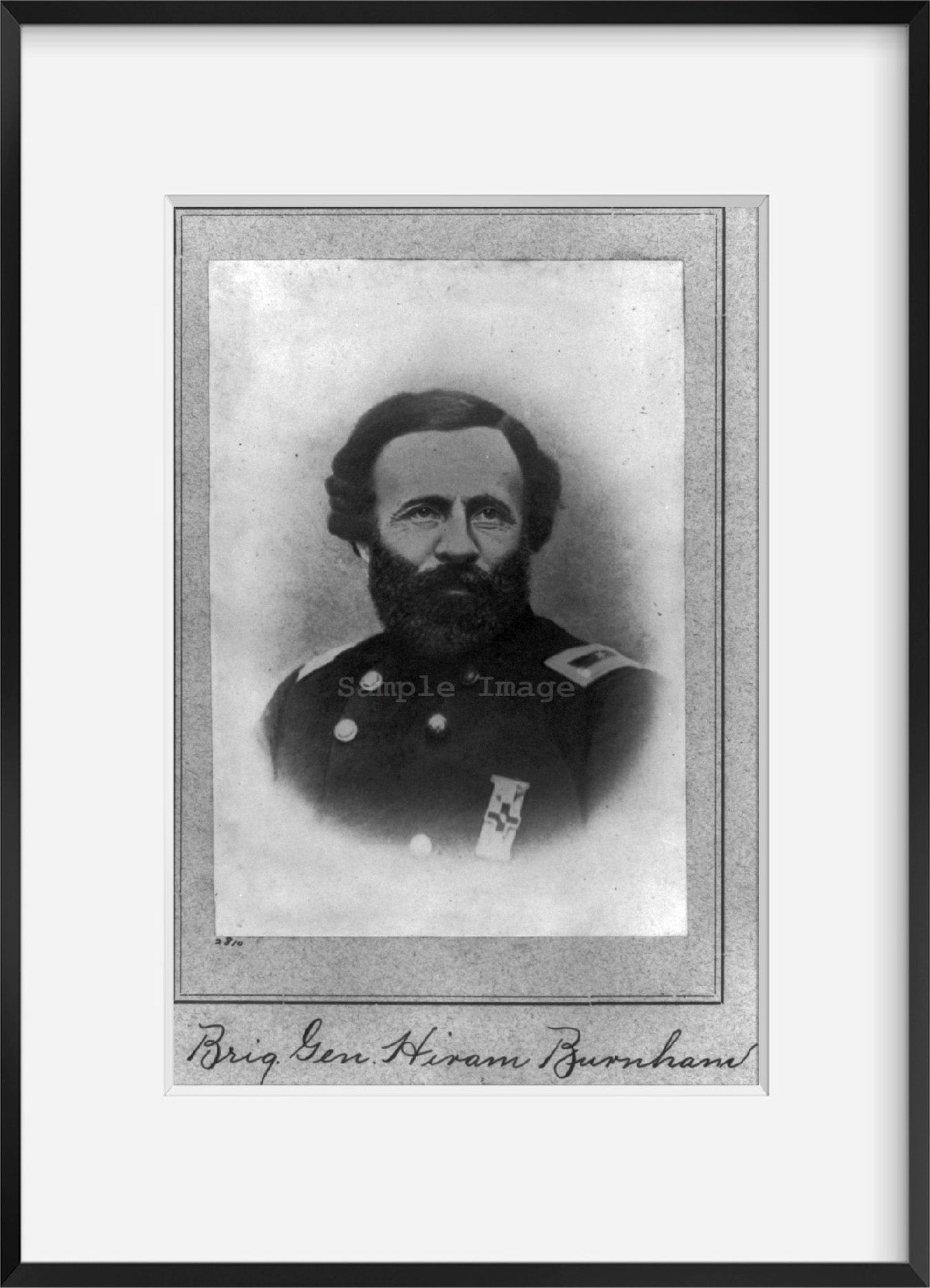 Photo: Brigadier General Hiram Burnham, 1814-1864, officer in Union Army, Civil War