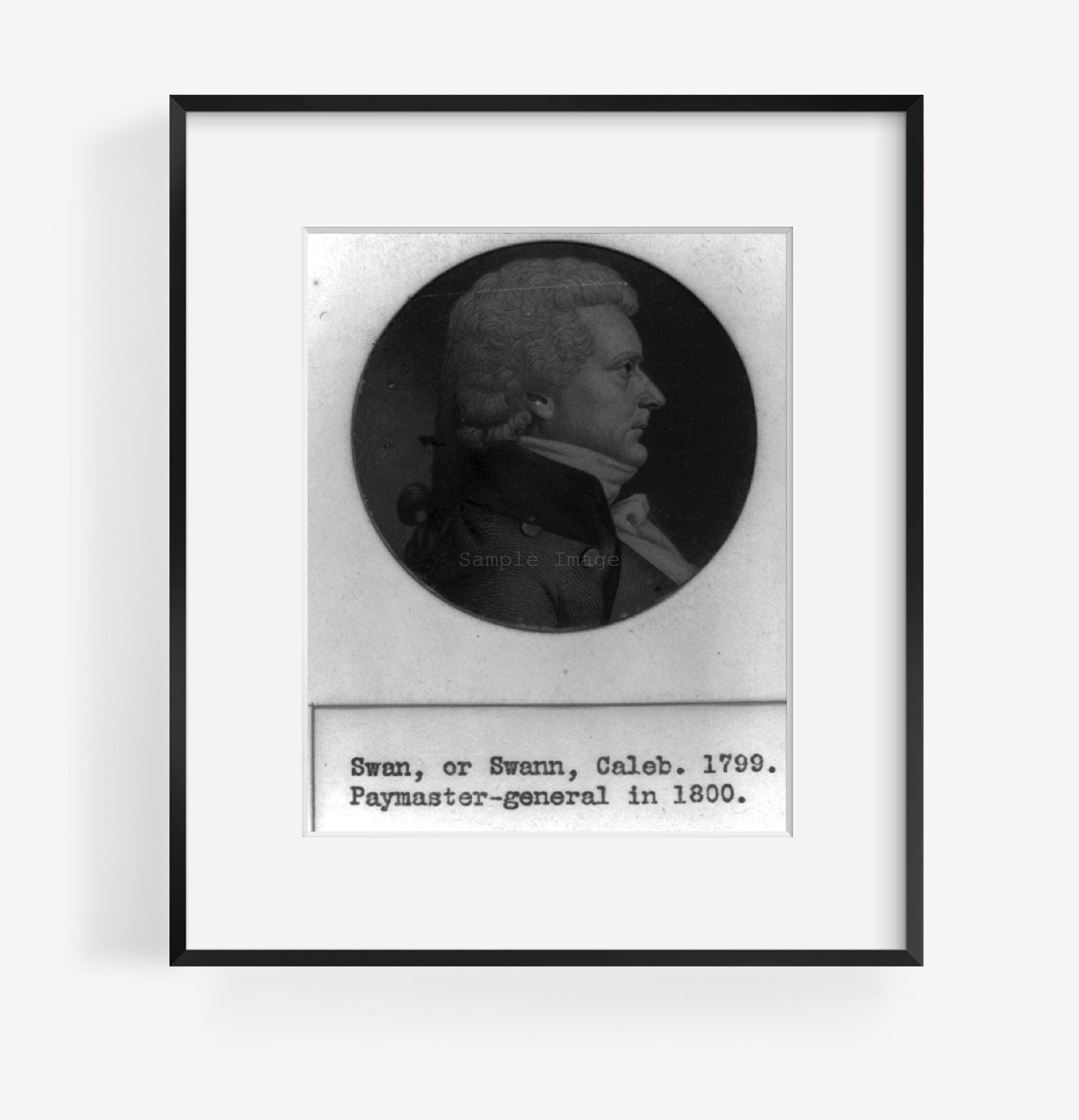 Vintage Philadelphia : 1799 photograph: Caleb Swan, head-and-shoulders portrait,