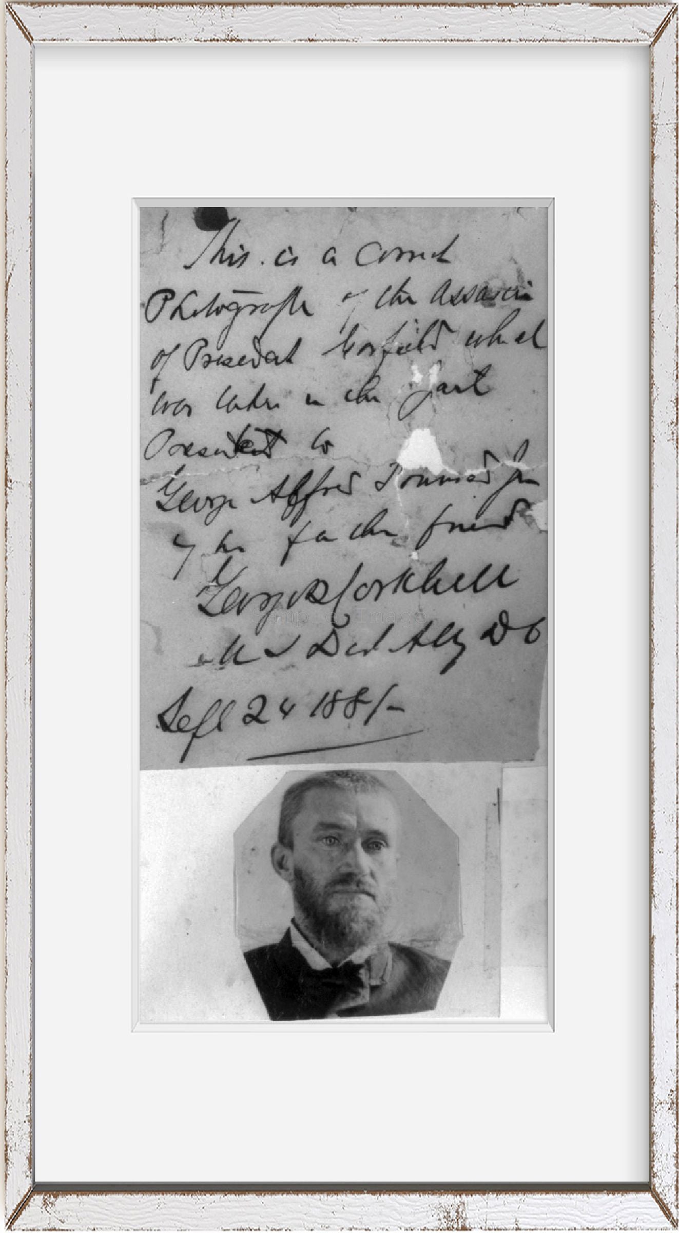 Vintage 1881 photograph: Charles Guiteau Summary: Photo taken in jail.
