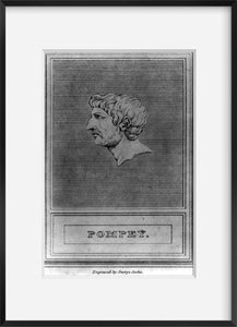 Vintage 1809 print: Pompey (Pompeius Cneius), 106-48 B.C.