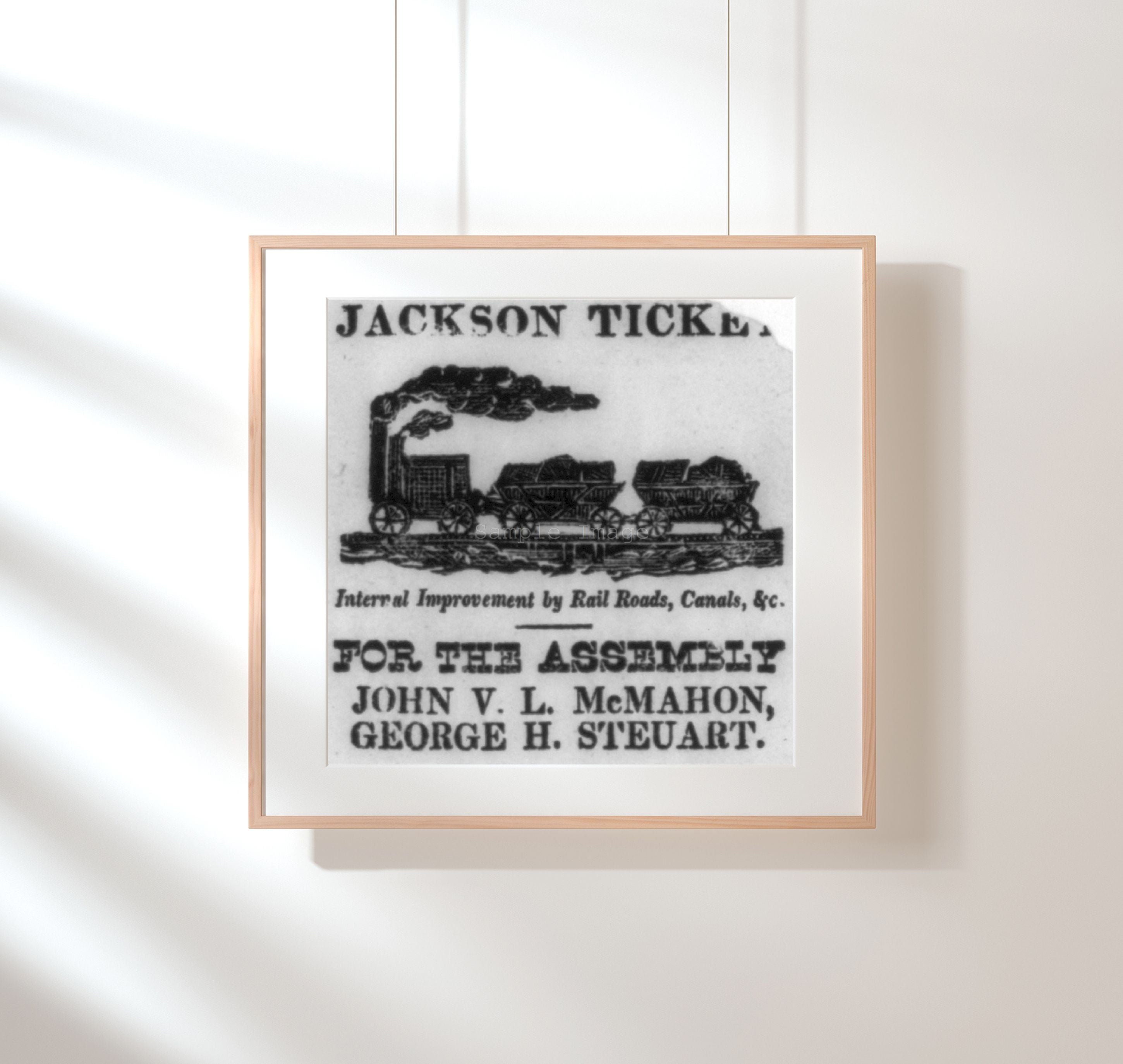 Photo: A Jackson ticket, improvement, rail roads, canals, 1828 . | Vintage Black