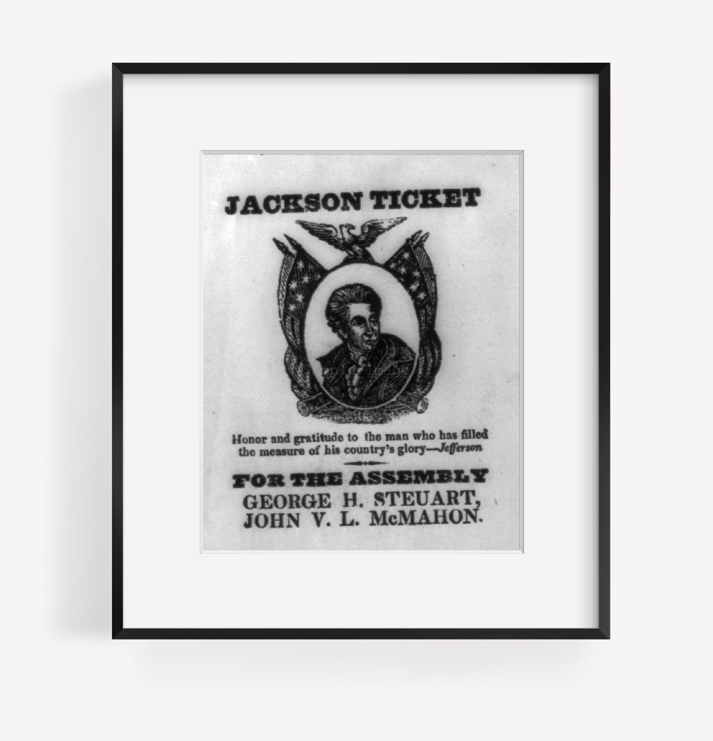 Photo: A Jackson ticket, honor, gratitude, country's glory, 1828 . | Vintage Bla