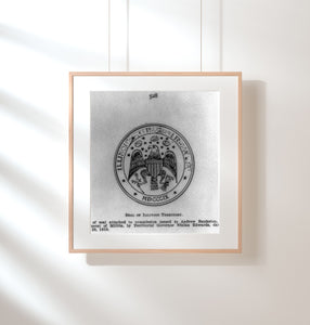 Vintage 1907 photograph: Seal of Illinois Territory 1810