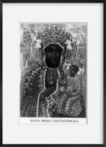 Vintage photograph: "Our Lady of Czestochowa, known as the Black Madonna, around