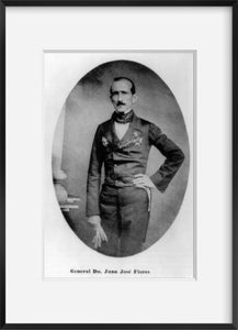 Vintage Photograph of Juan Jose Flores, 1800-1864 Summary: 3/4 lgth., standing,