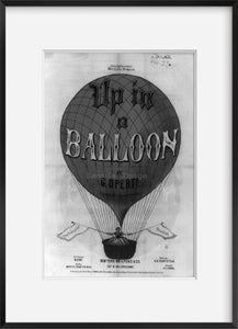 Photo: of Music Sheet Cover, Up in a Balloon, c1868, Hot Air Balloon, Transport