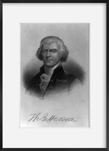 Vintage photograph: Thomas Jefferson, 1743-1826 Summary: Head and shoulders, fa