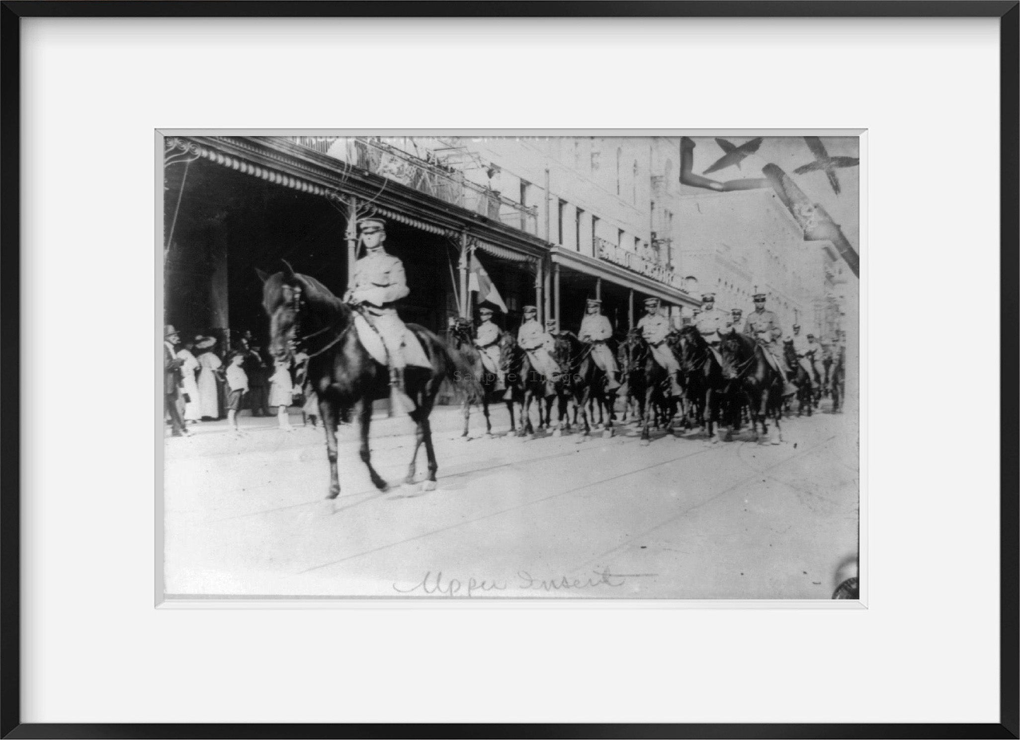 1911 Photo U.S. Army 1911 maneuvers in Texas: troops arriving [on horseback] in