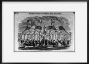 Vintage 1851? photograph: P.T. Barnum's mammoth tent Summary: With crowd around