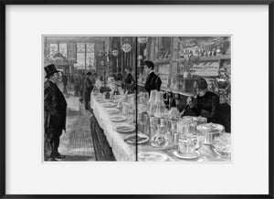 Vintage 1886 photograph: Un Bar Summary: A fancy French cabaret bar.