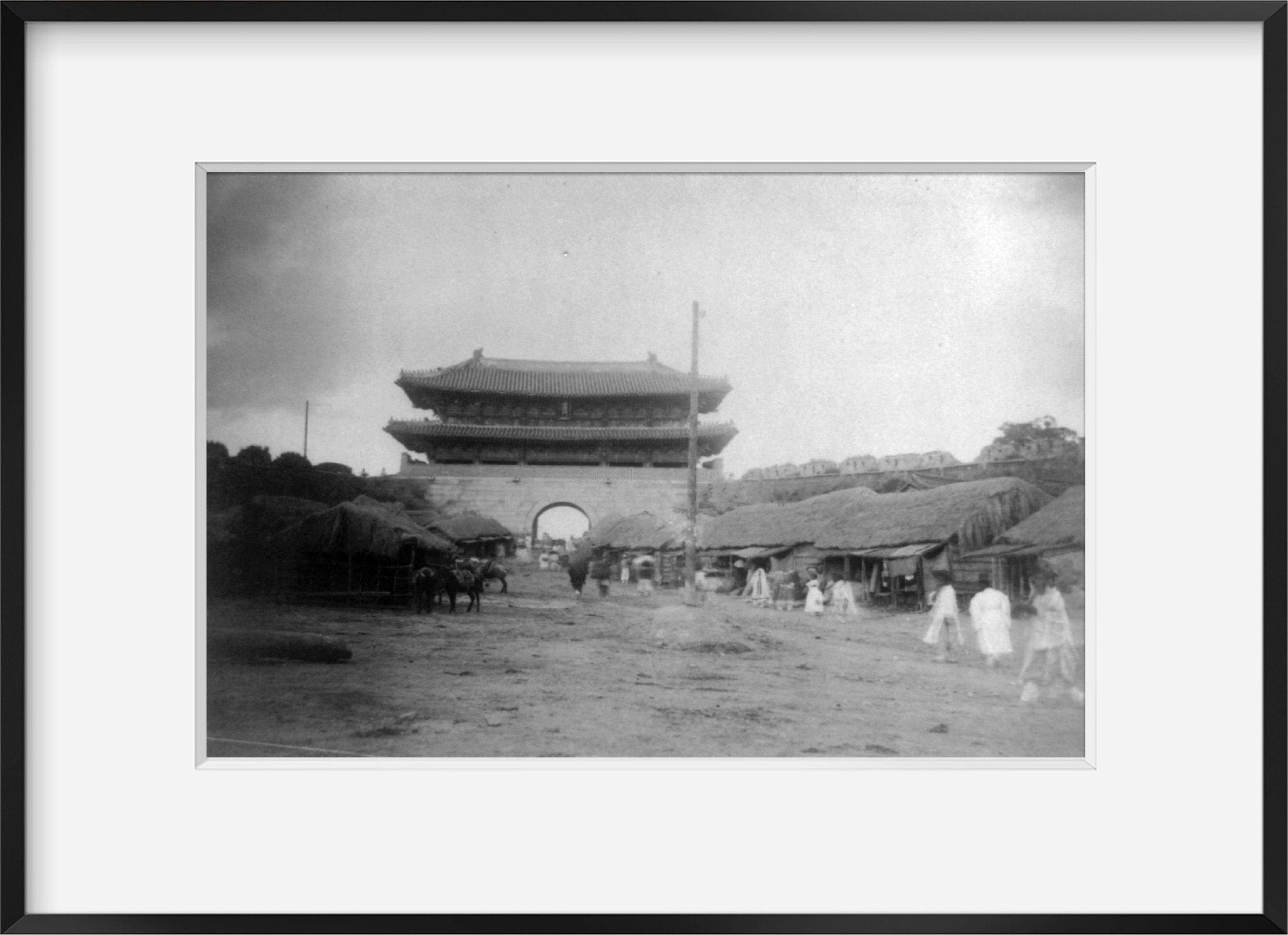 1896 photograph of South gate, Seoul, Korea, 1896