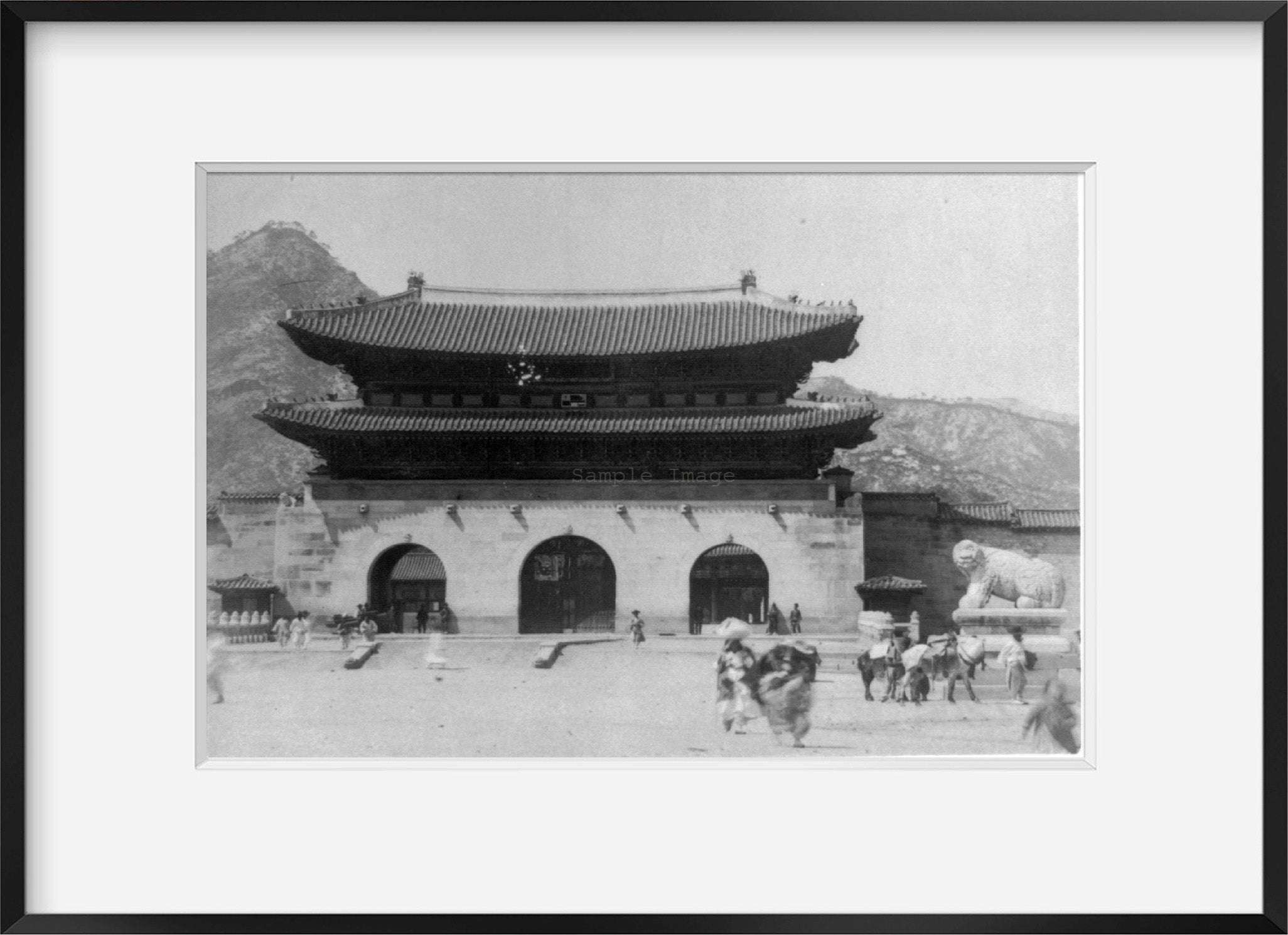 1896 photograph of Palace gate, Seoul, Korea, 1896