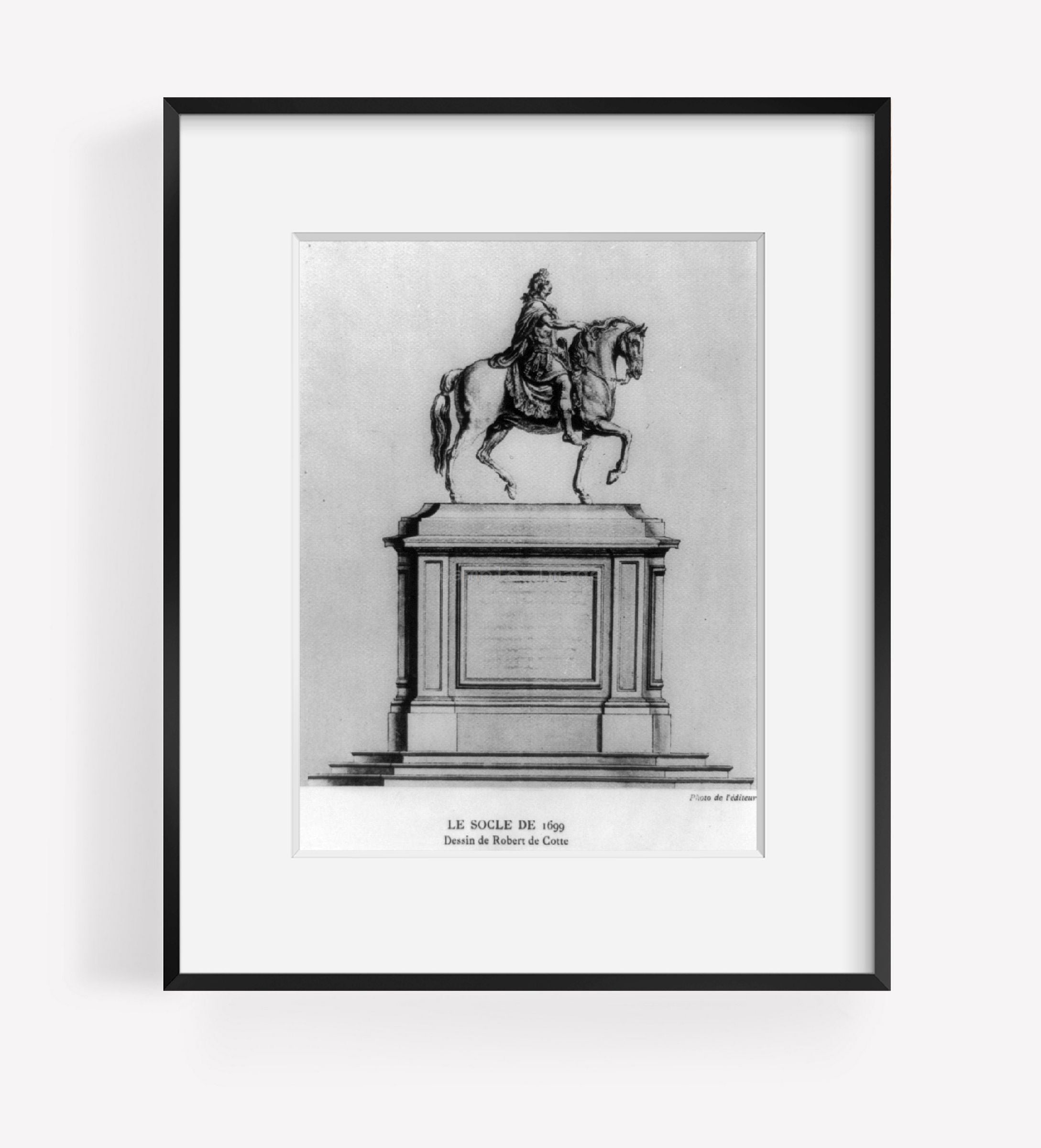 Photo: Louis XIV, king of France, 1638-1715, equestrian statue, Robert de Cotte, Phot