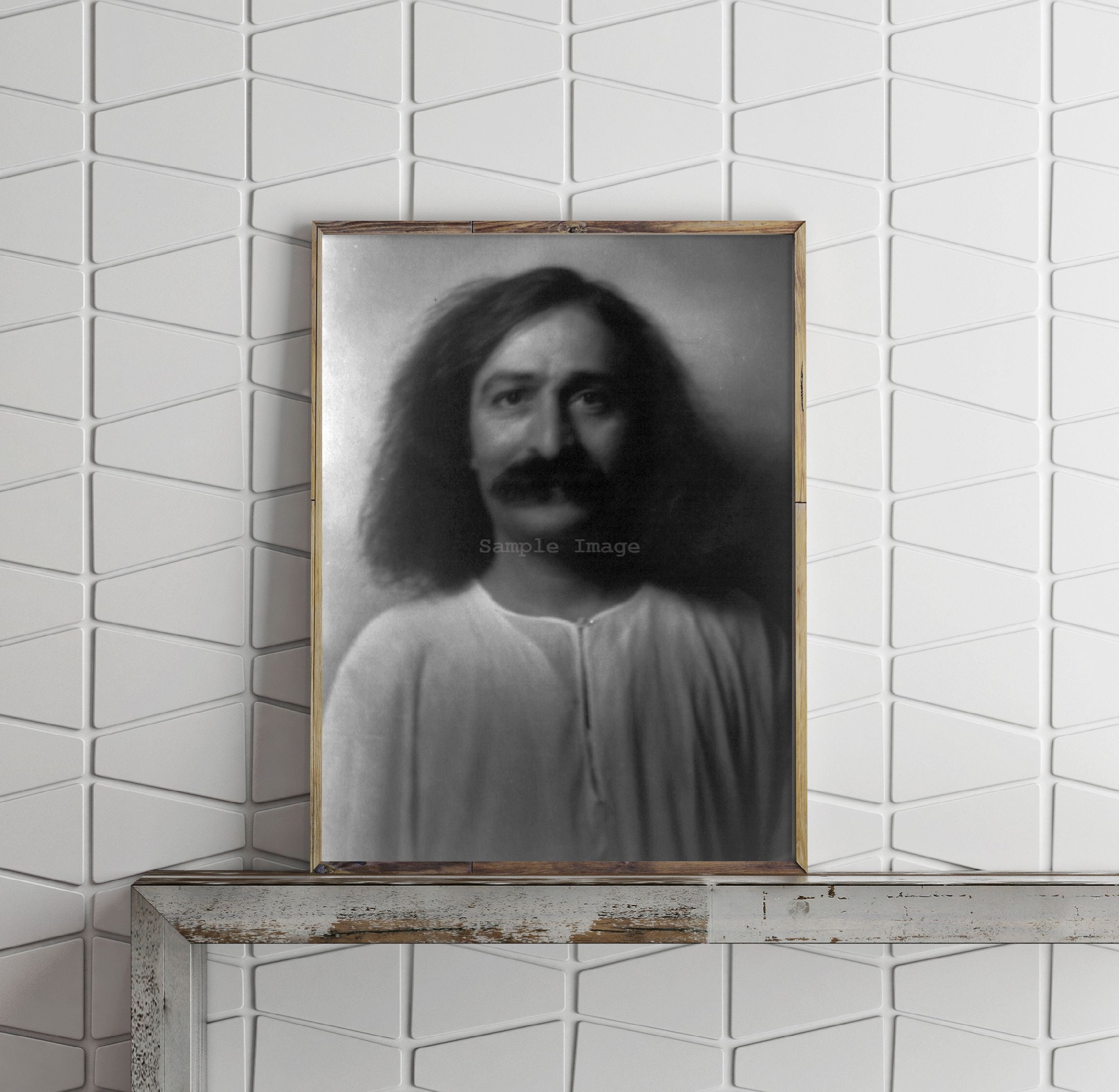 probably Nov. 26, 1931 photograph of Meher Baba Summary: Head and shoulders, fac