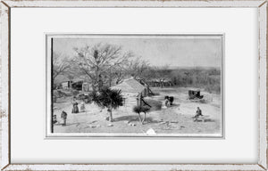 Vintage 186-? photograph: New Braunfels, Texas Summary: Bird's-eye view of crud