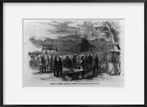 Vintage 1866 photograph: Funeral of German patriots at Comfort, Texas, August 20