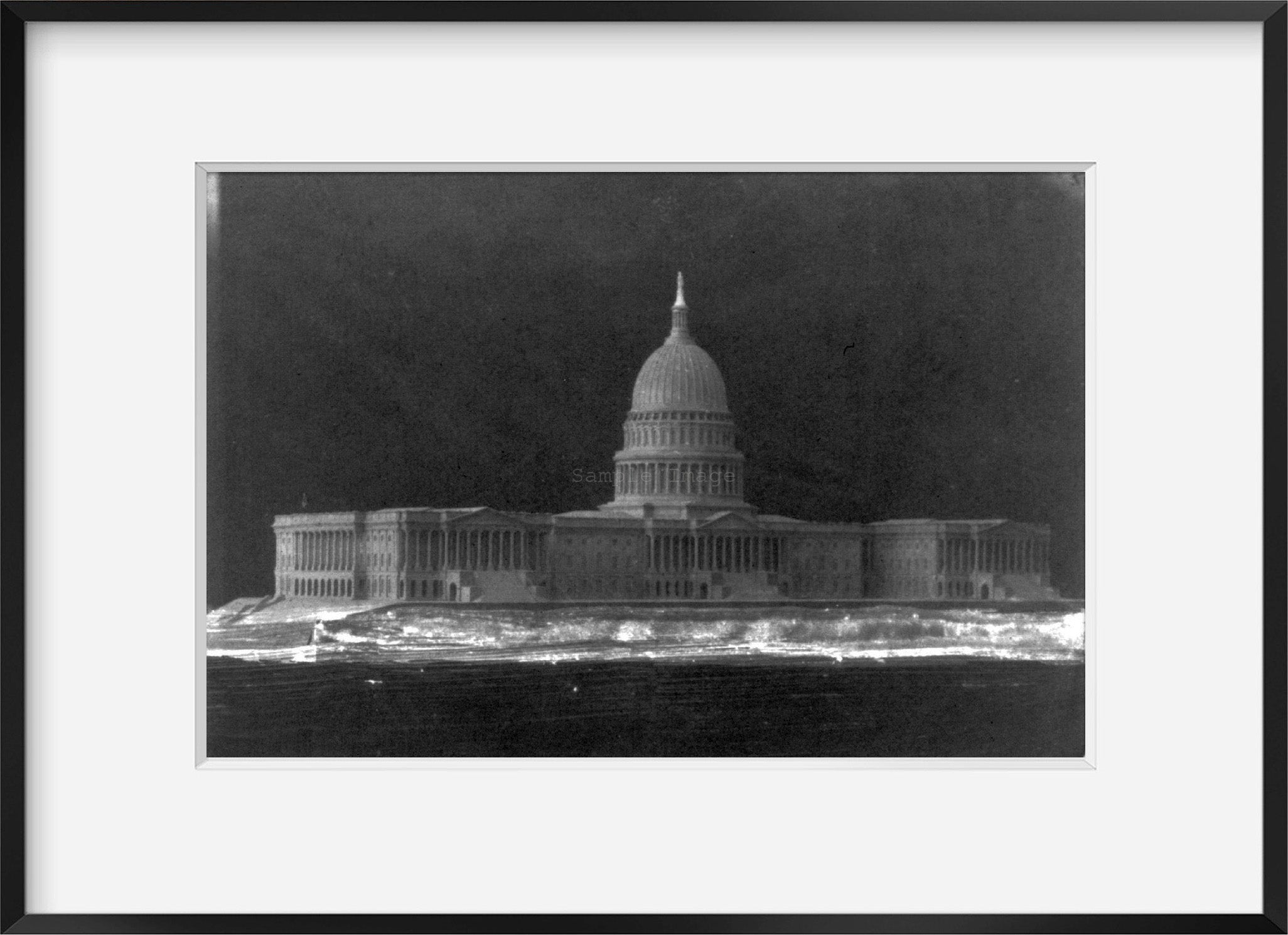 Photo: Photo of model, miniature, US Capitol, United States, Washington DC, c1853