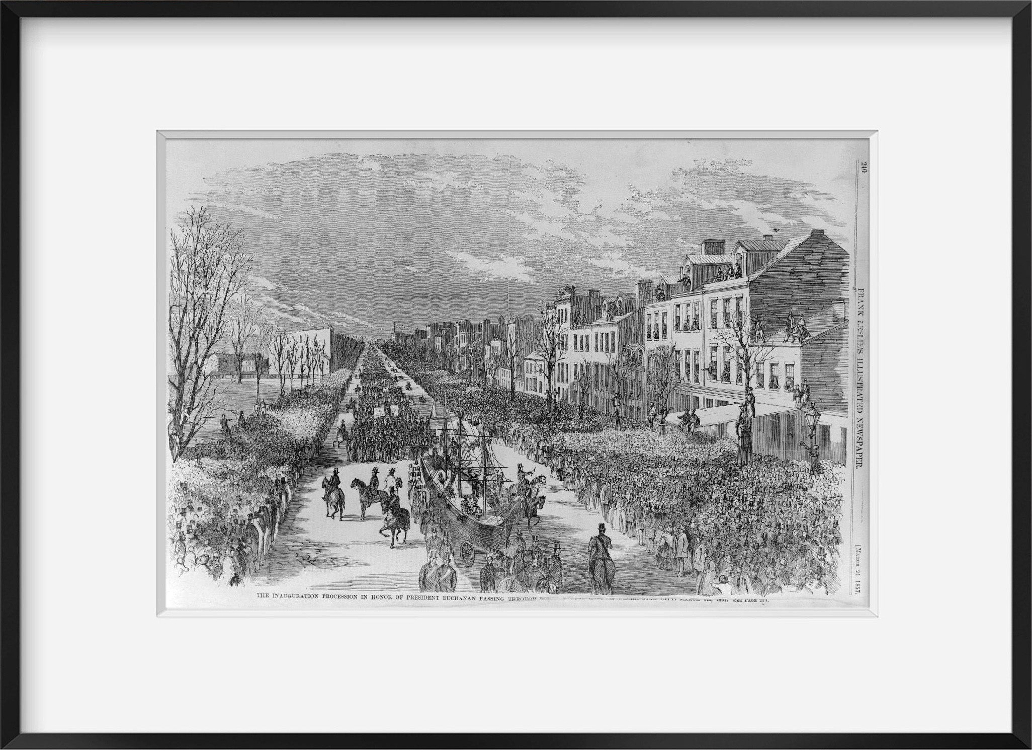 Photo: Inauguration procession-President James Buchanan c1857