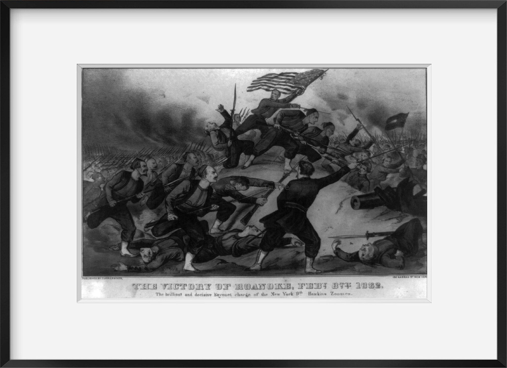 Photo: Battle of Roanoke Island, New York 9th Hawkins Zouaves