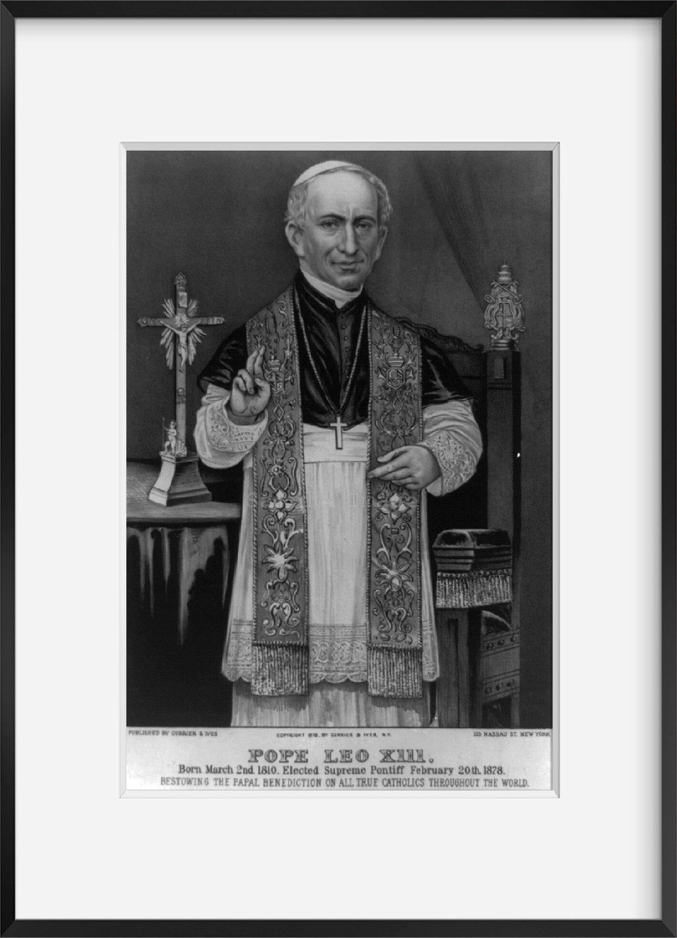 Photo: Pope Leo XIII: born March 2nd 1810. elected Supreme Pontiff February 20th