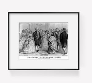 Photo: Presidential reception in 1789: by General, Mrs. Washington, Currier & Ives
