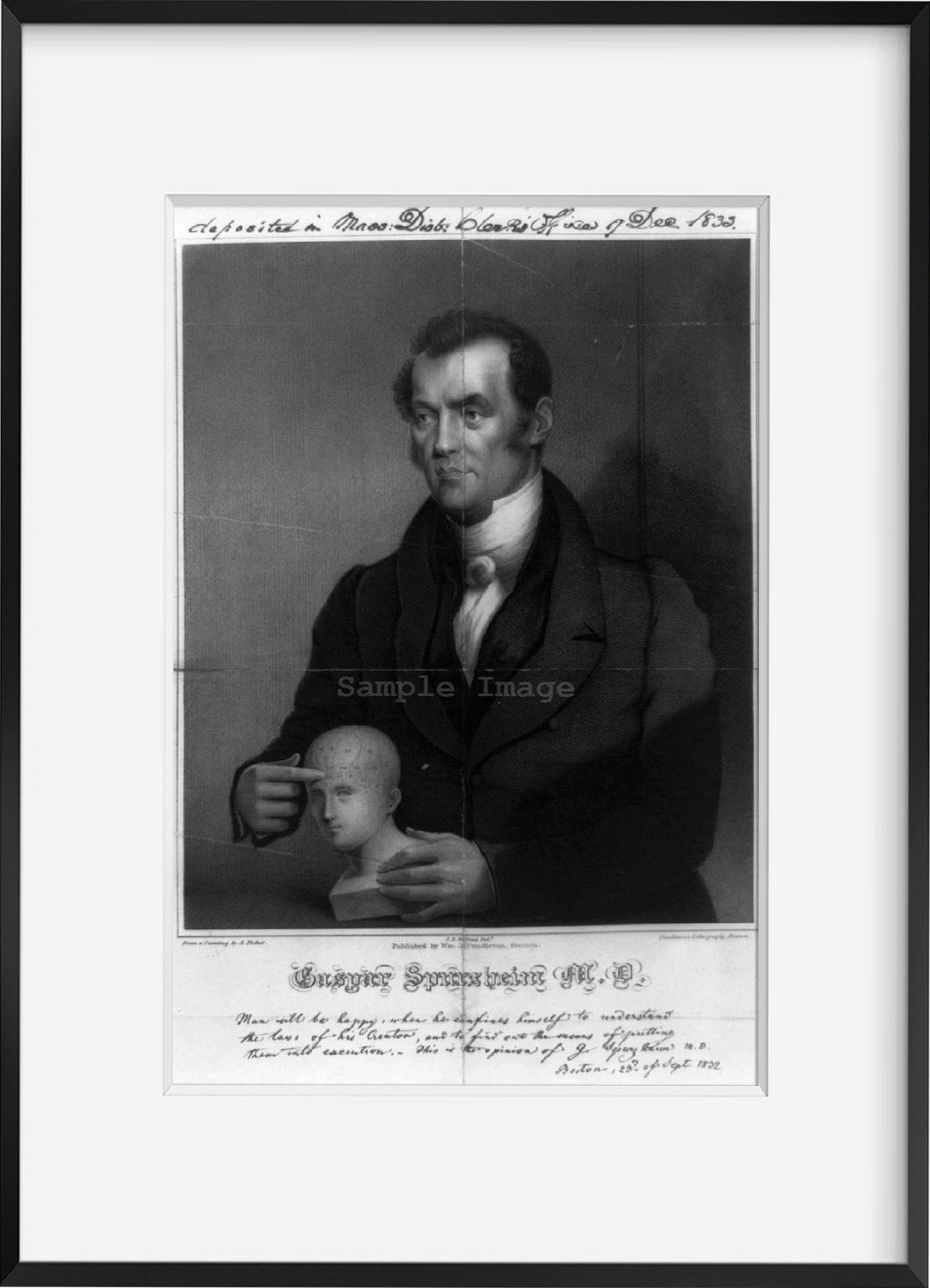 Photo: Gaspar Spurzheim M.D., Johann Gaspar Spurzheim, 1776-1832, German physician