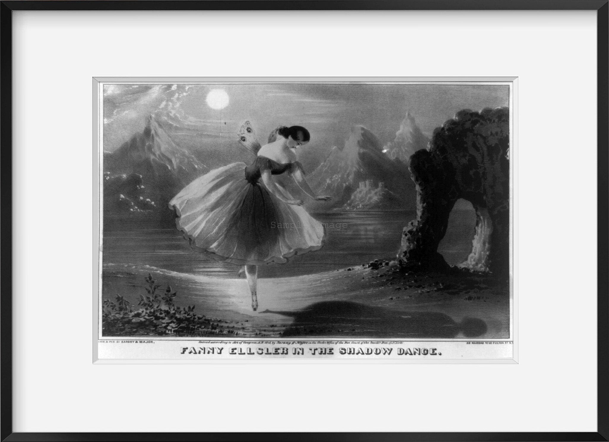 Photo: Fanny Elssler in the shadow dance, Franziska Elbler, Austrian Ballerina, c18