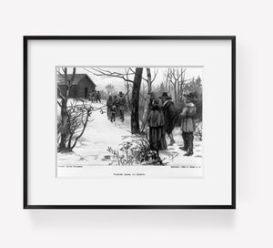 Photo: Pilgrims going to church, walking through snowy landscape, c1893, Massach