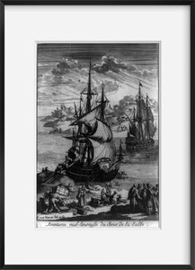 Vintage 1698 print: Avantures mal-heureuses du Sieur de la Salle / J. Van Vian e