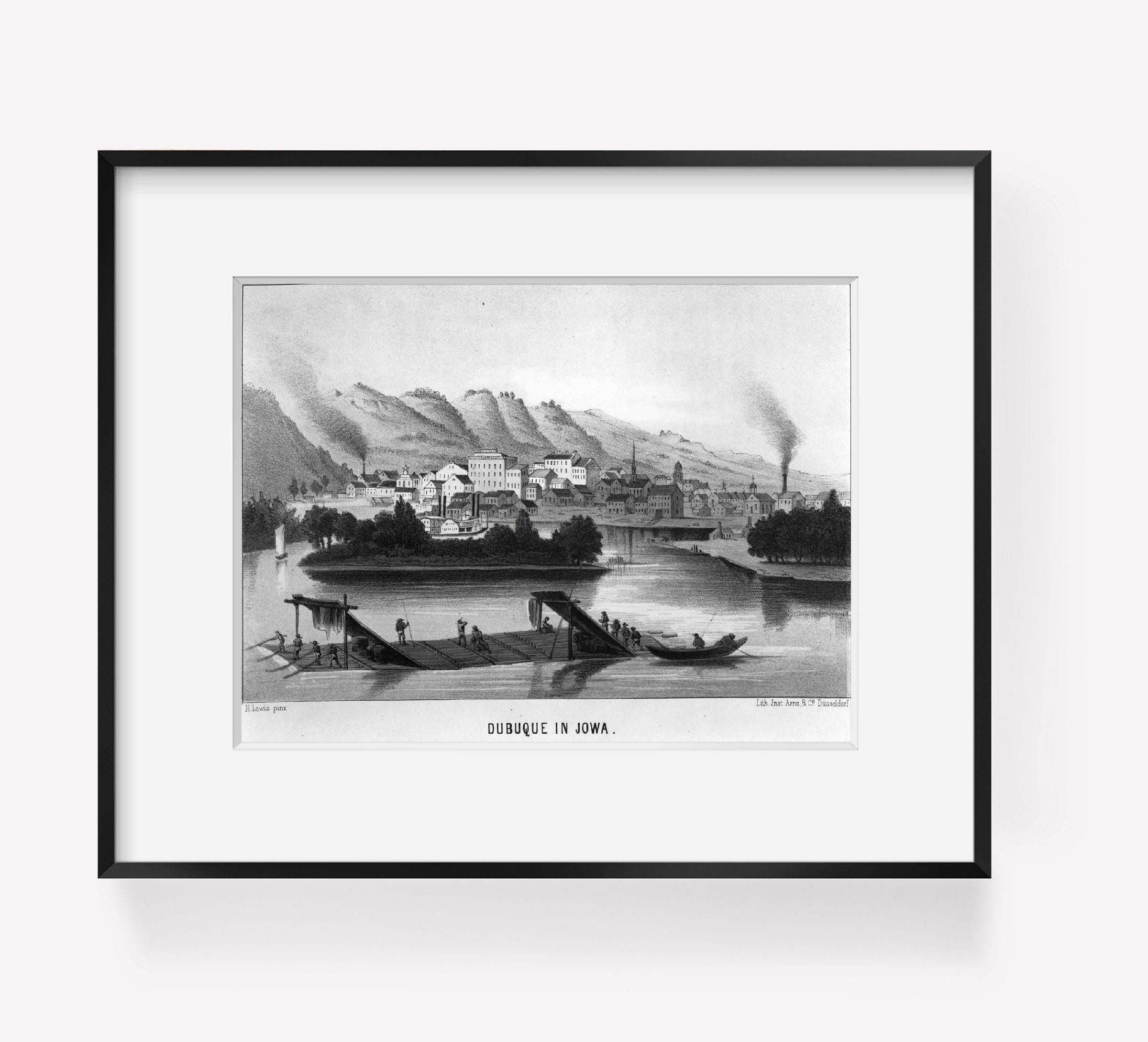 1857 Photo Views of towns in Iowa - Dubuque