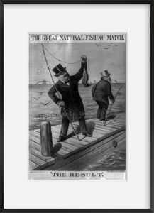 Photo: Political Cartoon, Grover Cleveland, James Blaine, Great National Fishing Ma