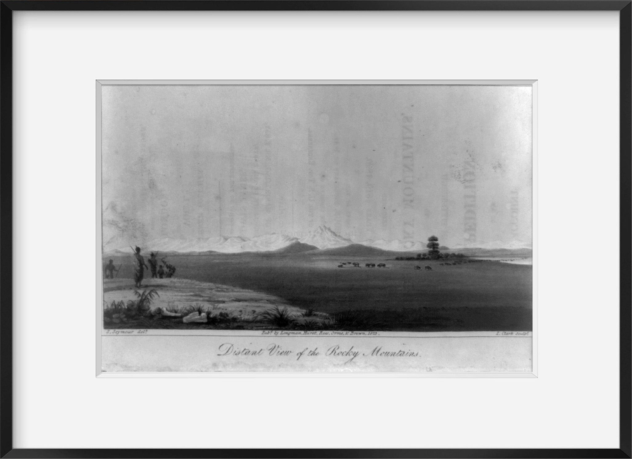 Photo: Rocky Mountains, Maj Stephen H Long, buffalo, 1823
