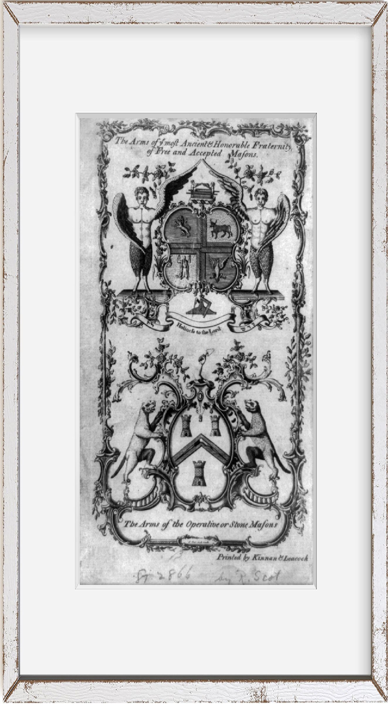 Photo: Arms of the most Ancient & Honorable Fraternity of Free & Accepted Masons