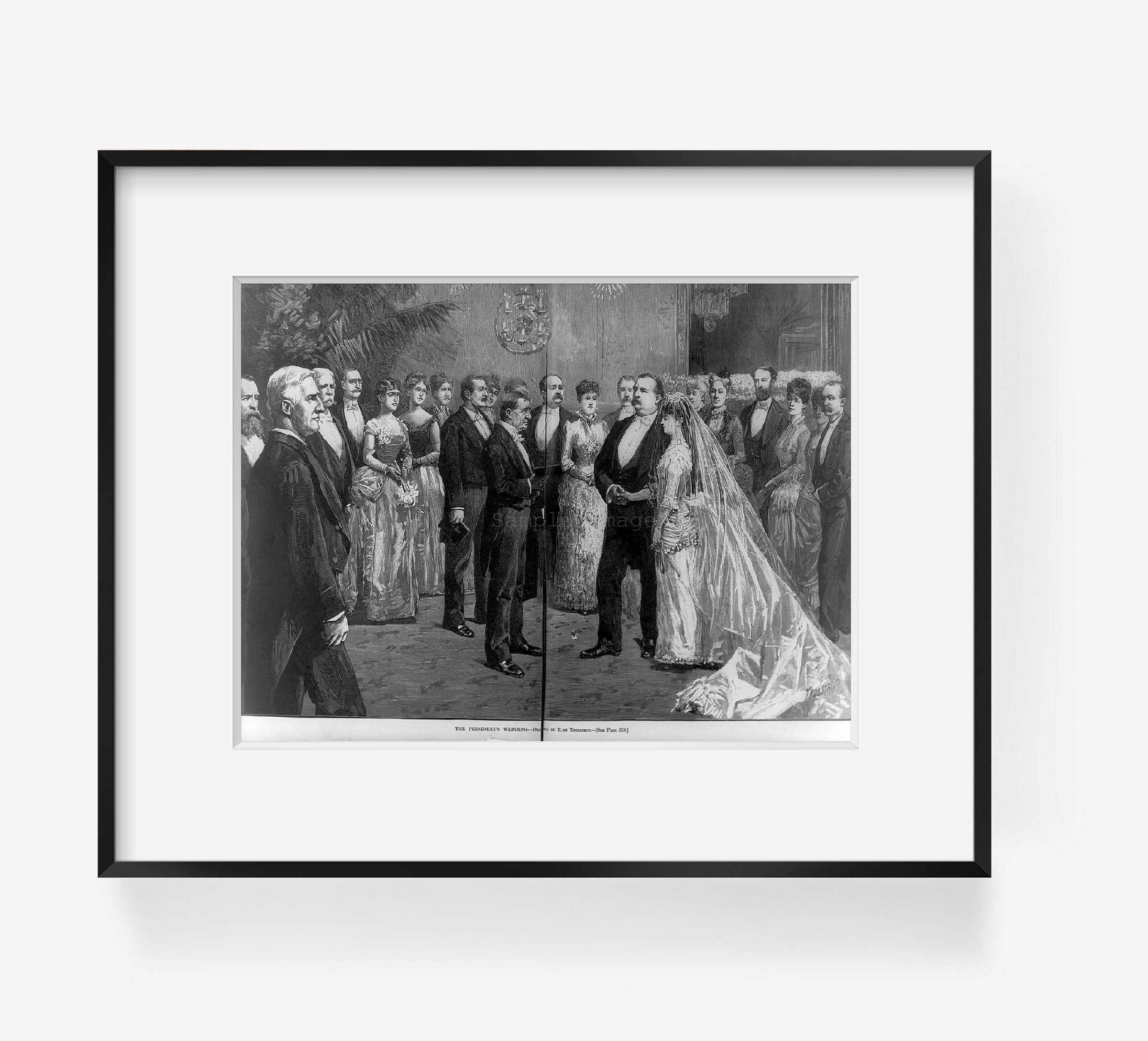 Photo: The President's Wedding, Grover Cleveland, Frances Folsom Cleveland, 1886, Br