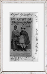1863 Photo Isaac and Rosa, emancipated slave children from the free schools of L