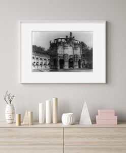 Photo: Dresden, Zwinger, Pöpplemann, pavilion, völlig zerstört, museum, destroyed, 1943