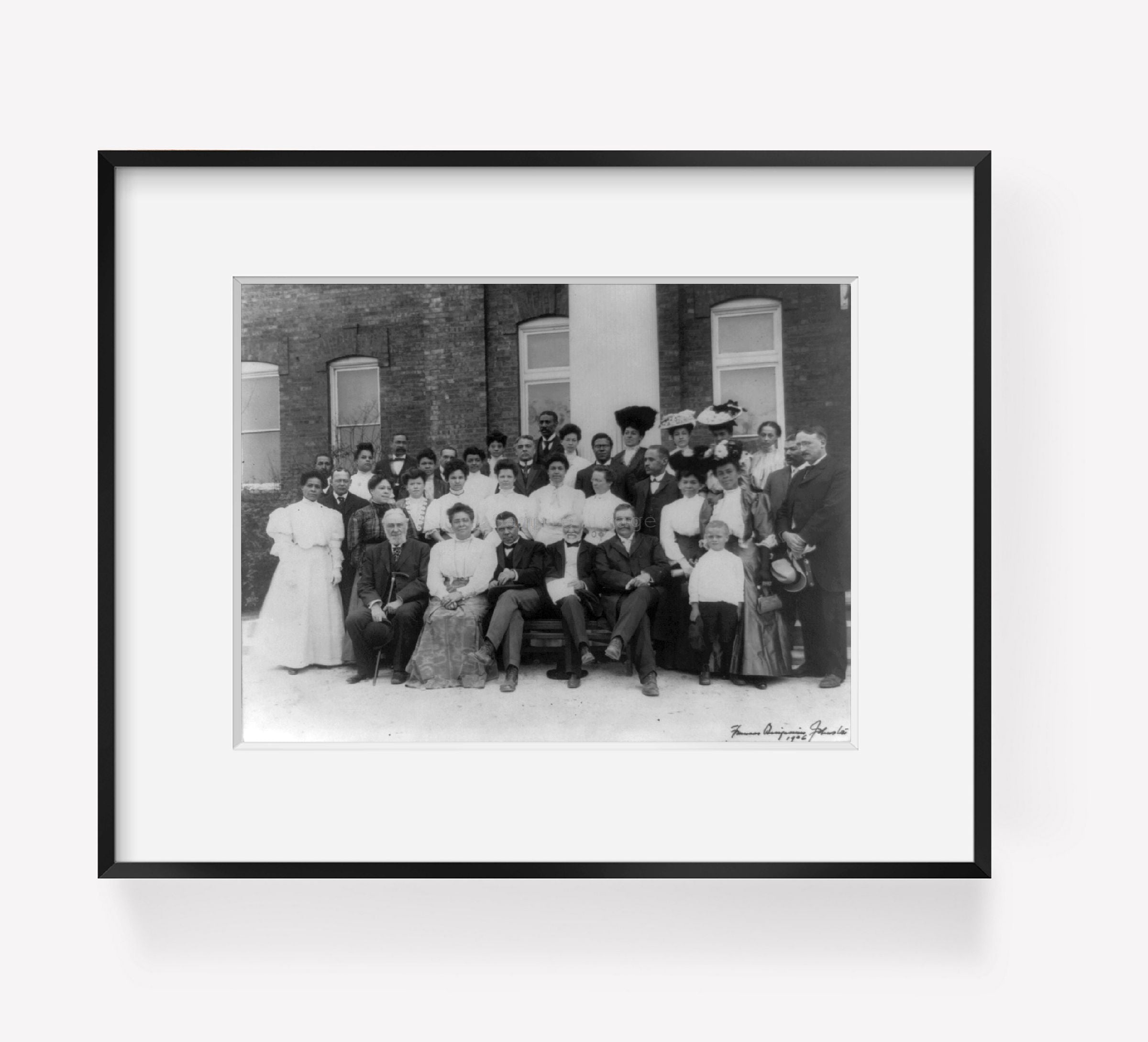 Photo: Tuskegee Institute faculty, Andrew Carnegie, Booker T Washington, R Ogden, AL