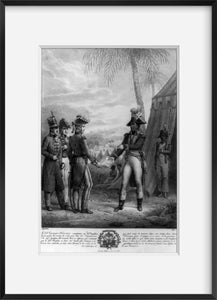 Photo: Le Gal. Toussaint-L'Ouverture remettant au Gal anglais, Military Men, Tents