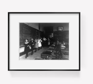 Photo: 'Fancy step' around the classroom, 3rd Division, 1899?, Education, Washington