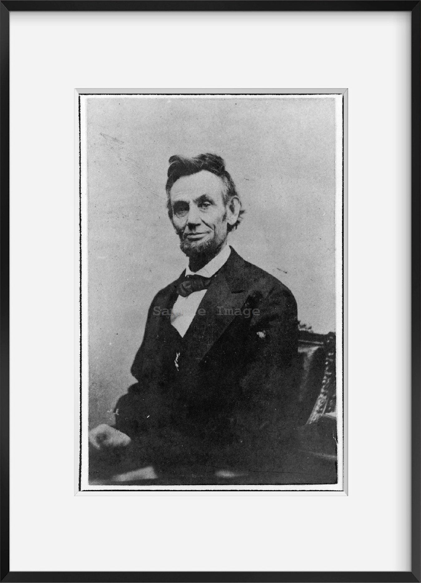 1911 Photo Abraham Lincoln, half-length, seated, with empty hands