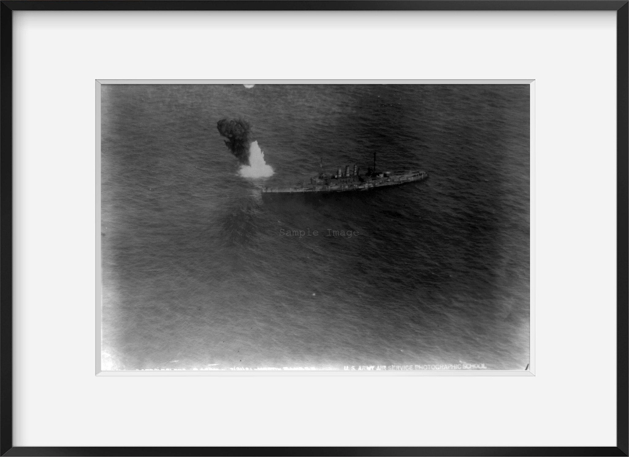 1921 July 21 photograph of Bombing the Ostfriesland, July 21, 1921
