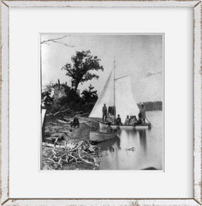 Photo: Spirit Knob, Lake Minnesota, MN, 1867, Sailboat, Men, Benjamin Franklin Upton
