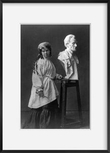 Photo: Vinnie Ream, Lavina Ellen Ream Hoaxie, 1847-1914, Lincoln Bust, White House, s
