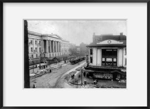 Photo: Corner of 9th & G Streets, N.W., Washington, D.C., 1920s, Dentist, Trolley cars