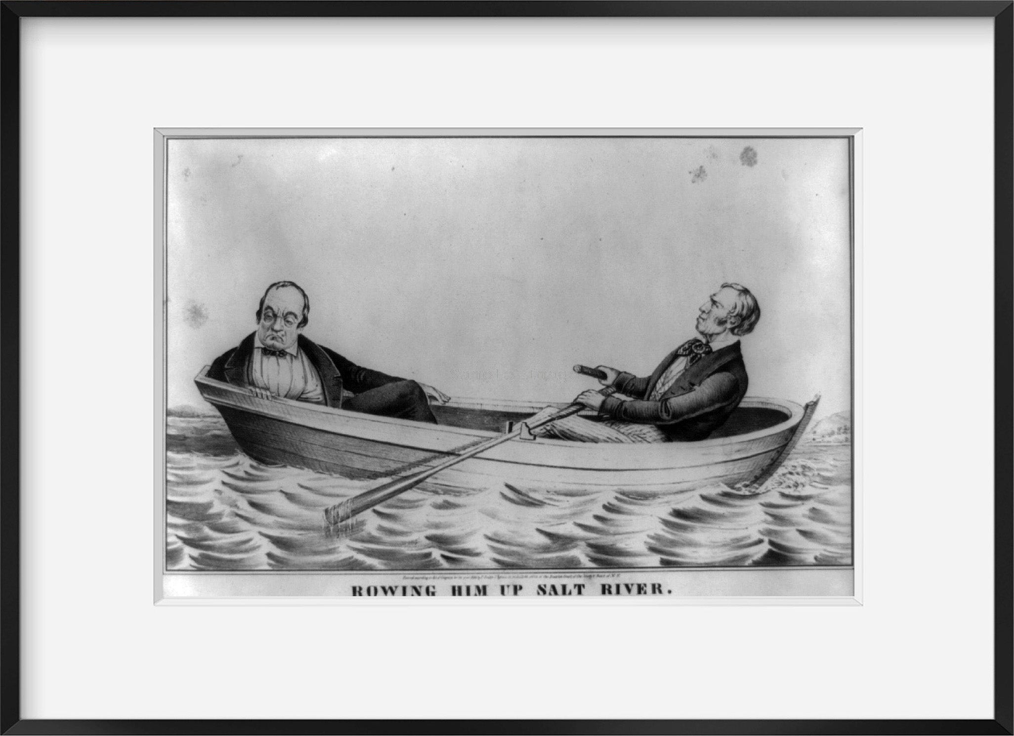 Photo: Rowing him up Salt River, Lewis Cass, Zachary Taylor, Presidential Electi