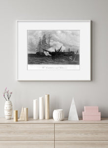 Photo: CONSTITUTION, HMS GUERRIER, shipwreck, Battle of ships, War of 1812, Nava